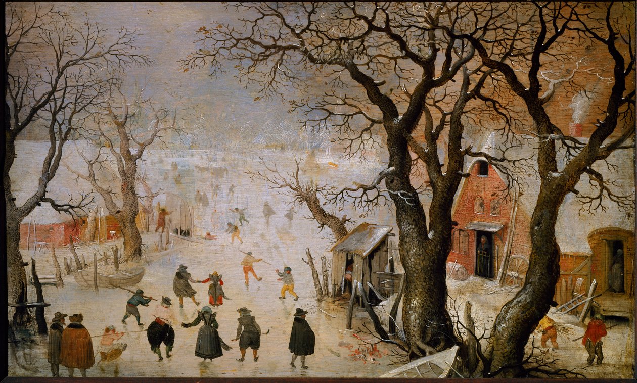 Winterlandschap in Nederland door Hendrik Avercamp