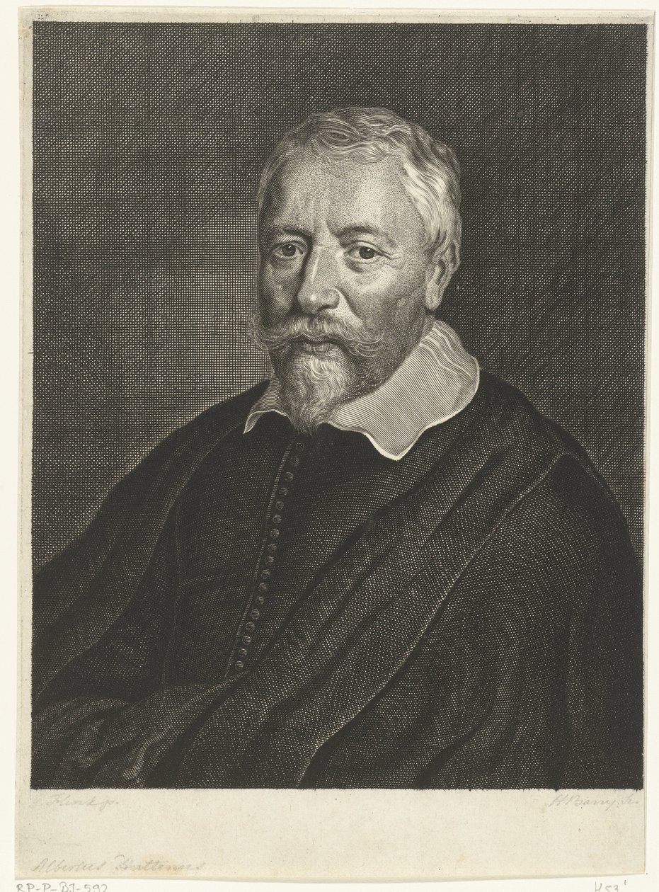 Portret van Albertus Huttenus door Hendrik Bary