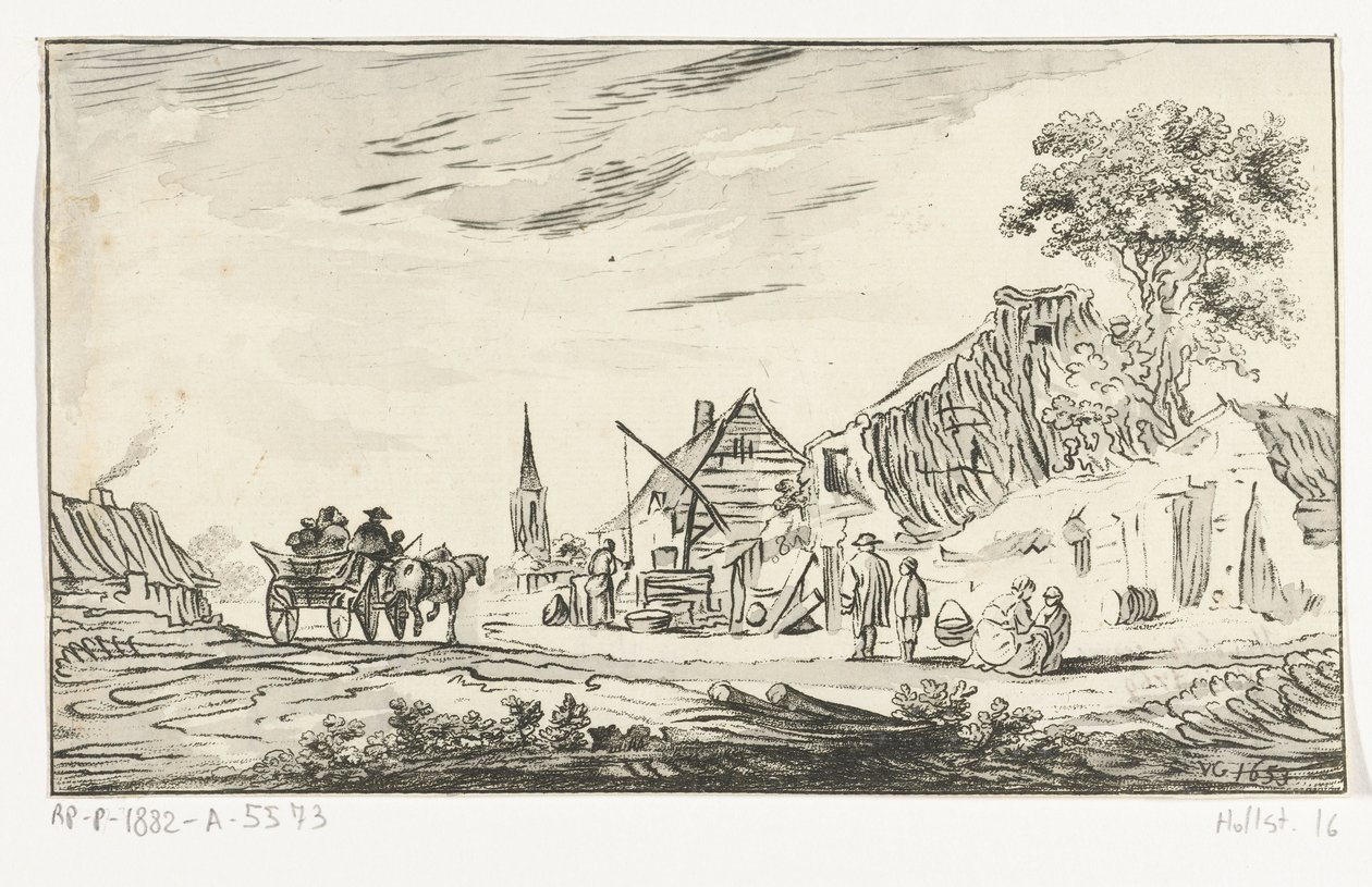 Dorpsgezicht door Hendrik Busserus