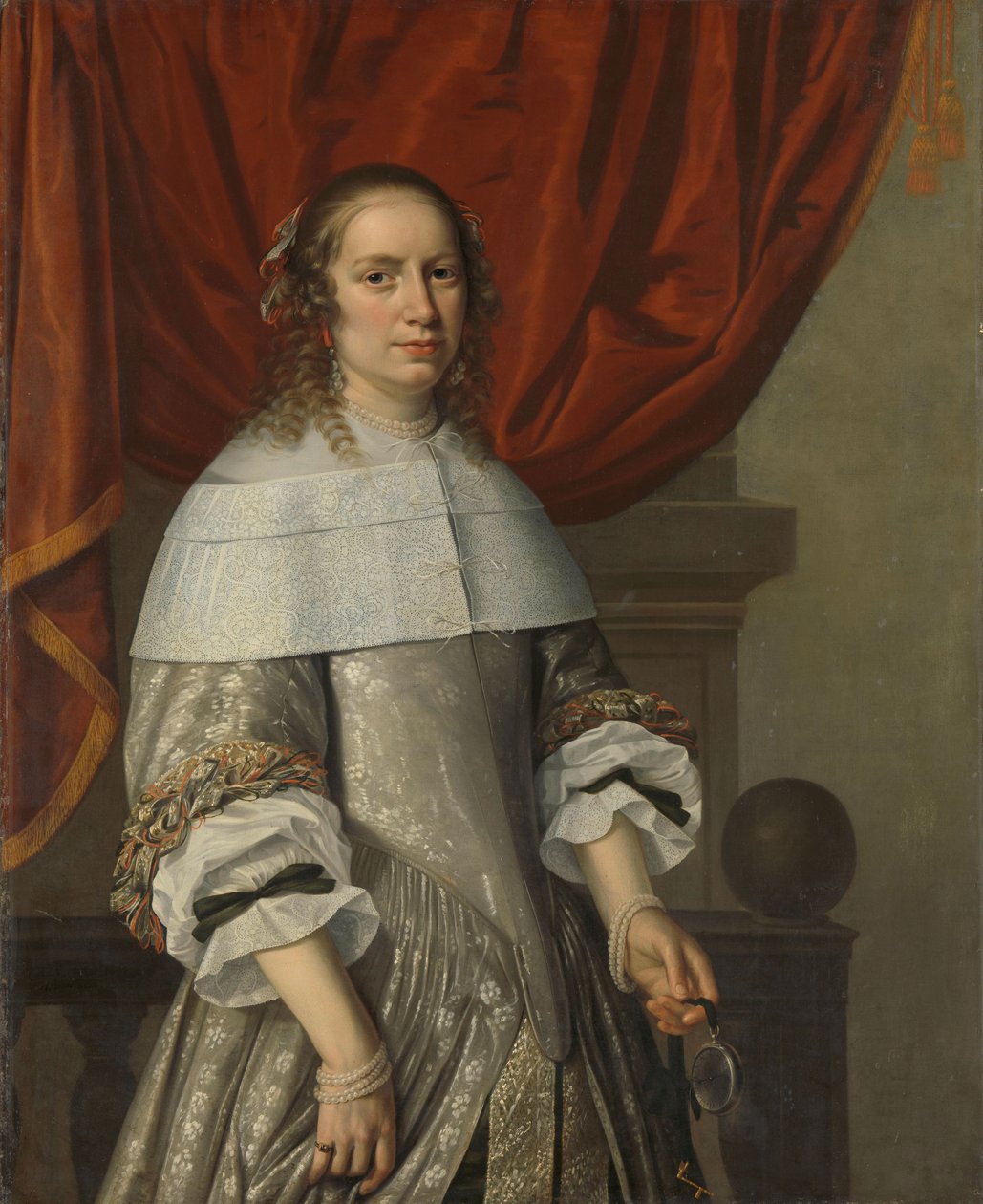 Portret van een vrouw door Hendrik Cornelisz. van Vliet
