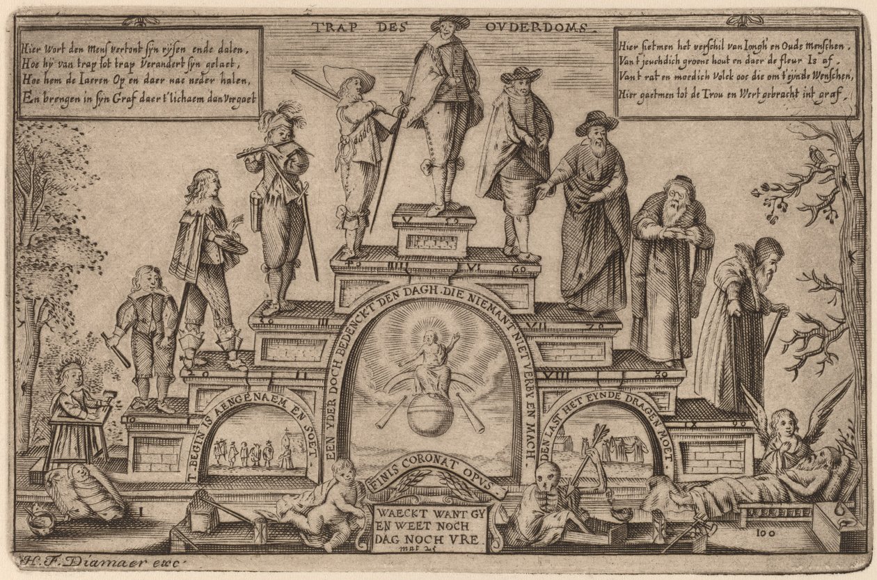 De treden van de ouderdom door Hendrik Frans Diamaer