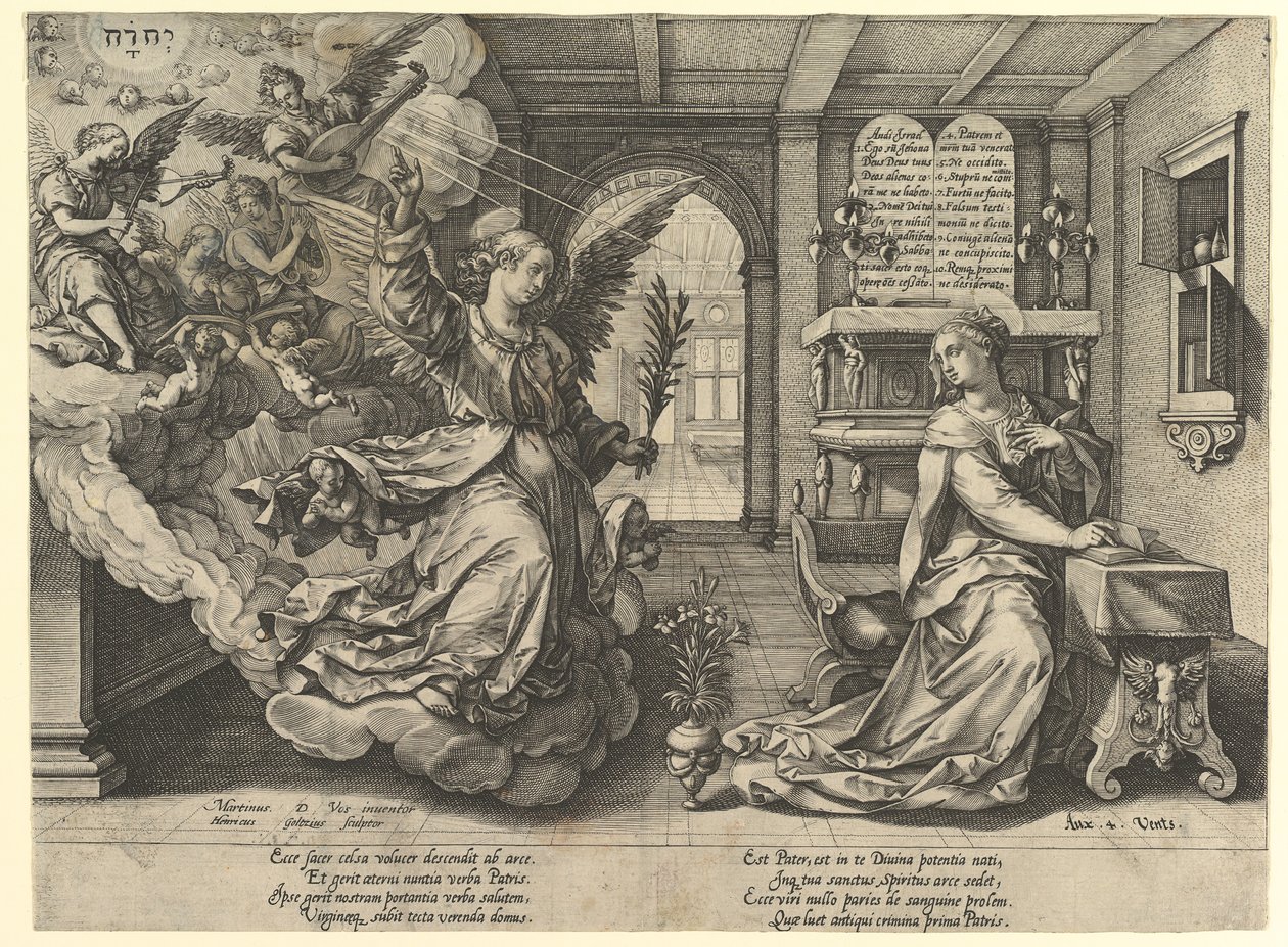 Annunciatie door Hendrik Goltzius