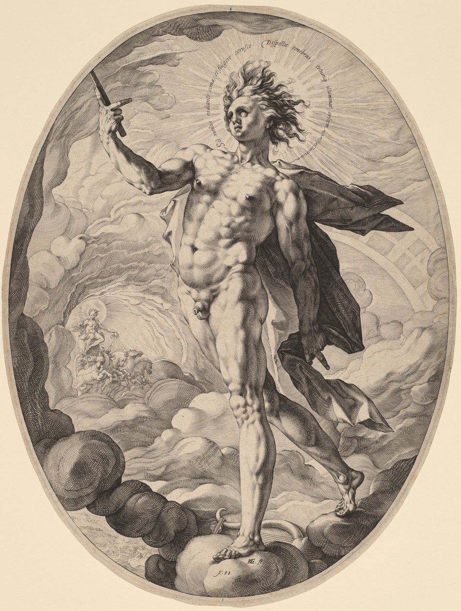 Apollo door Hendrik Goltzius