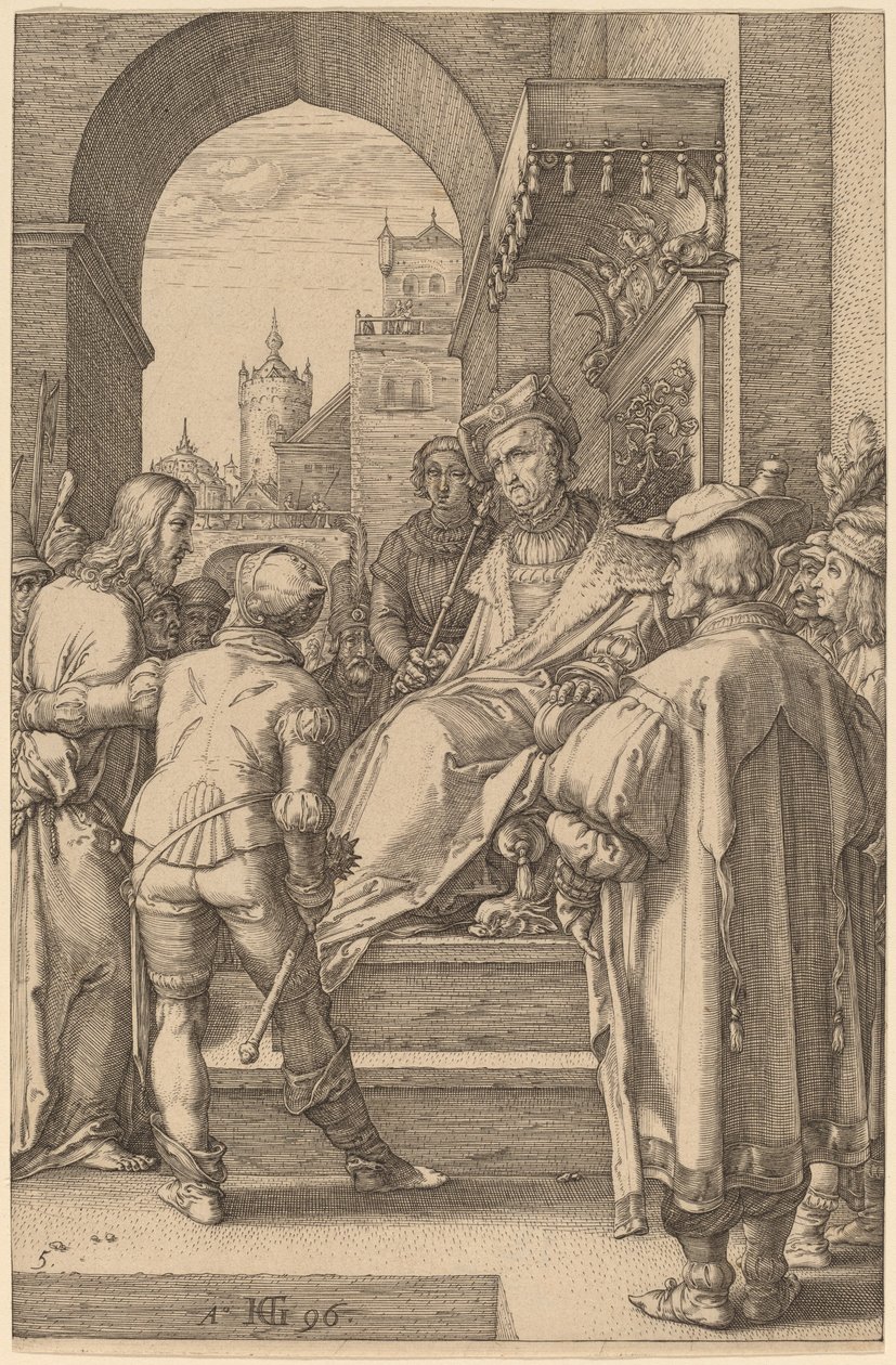Christus voor Pilatus door Hendrik Goltzius