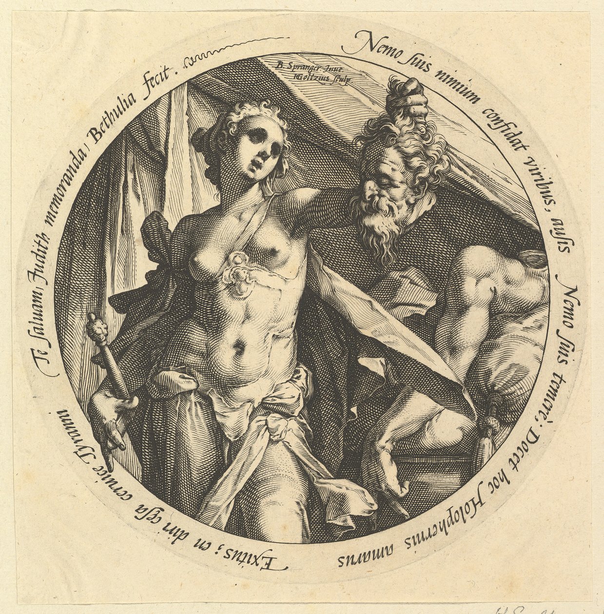 Judith met het hoofd van Holofernes door Hendrik Goltzius