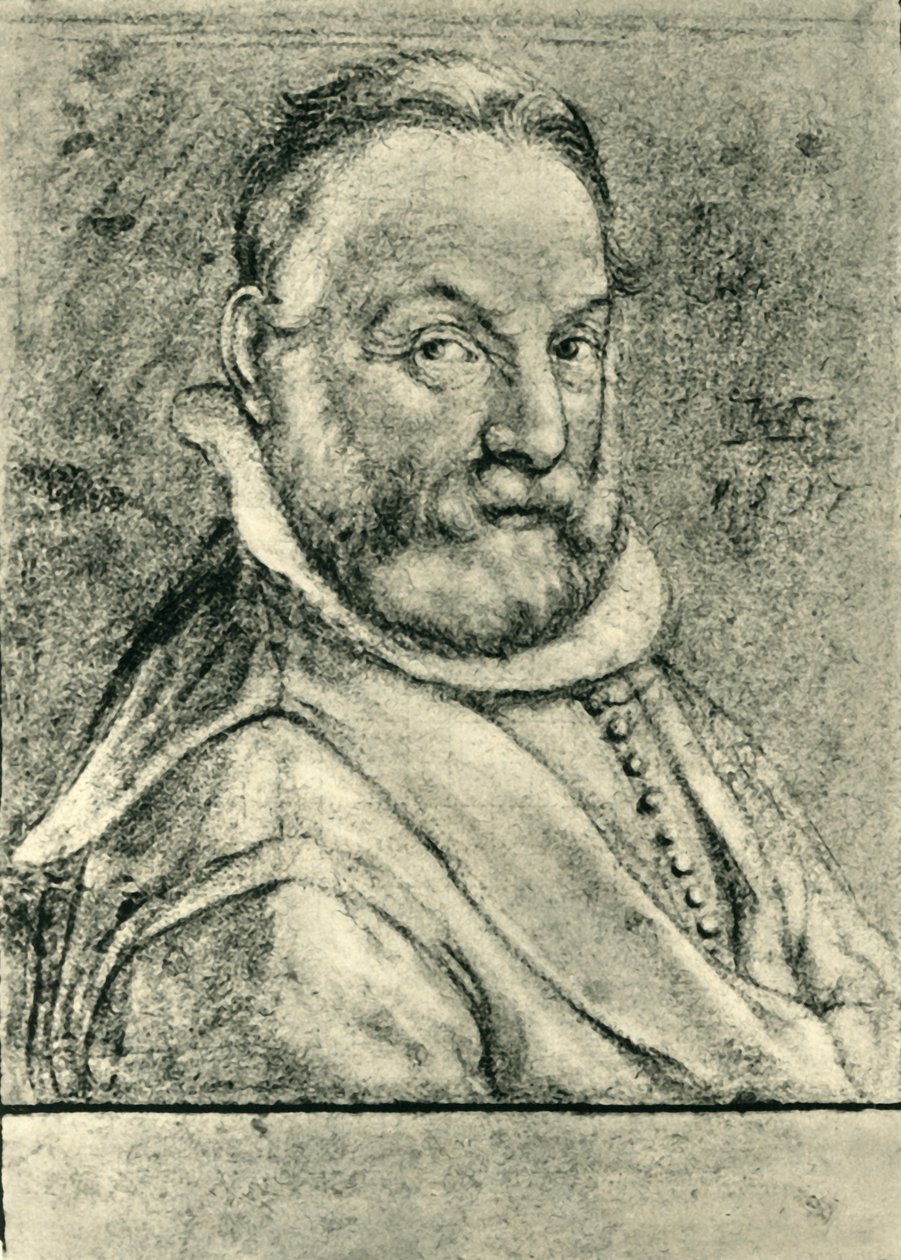 Portret van een man met een baard door Hendrik Goltzius