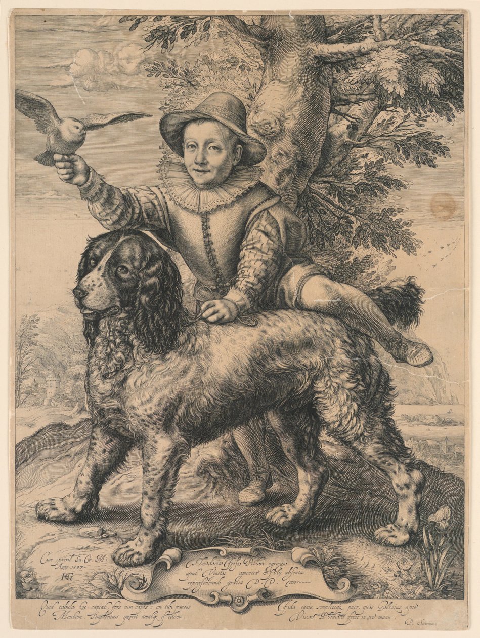 De hond van Goltzius door Hendrik Goltzius