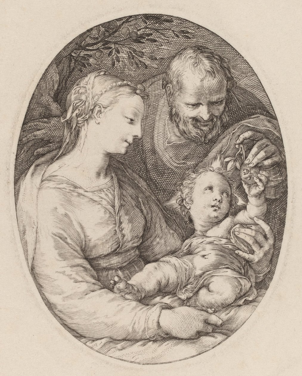 De Heilige Familie door Hendrik Goltzius