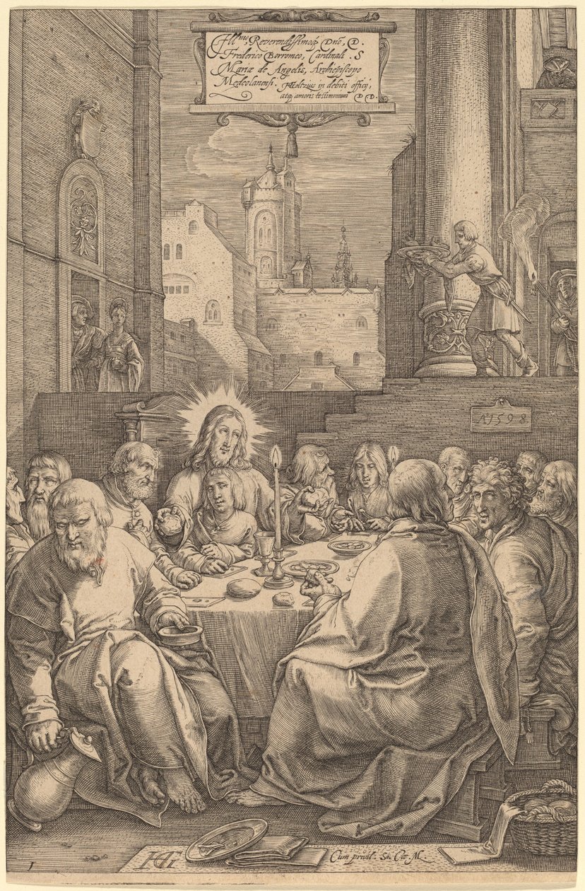 Het Laatste Avondmaal door Hendrik Goltzius
