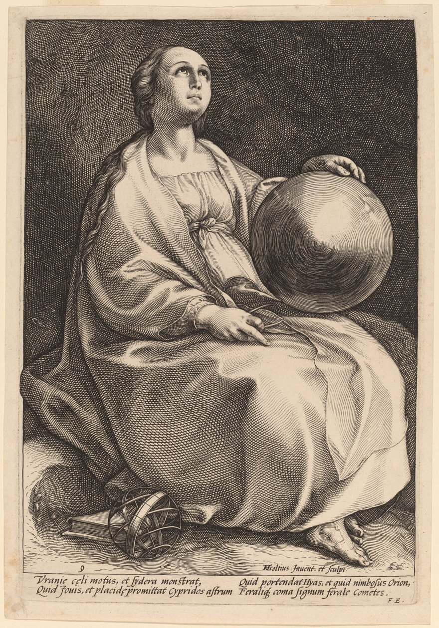 Urania door Hendrik Goltzius