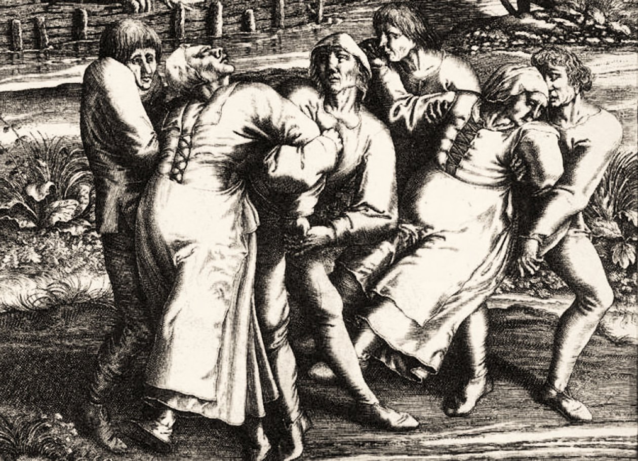 Dansplaag, Straatsburg, Elzas. 1518 door Hendrik I Hondius