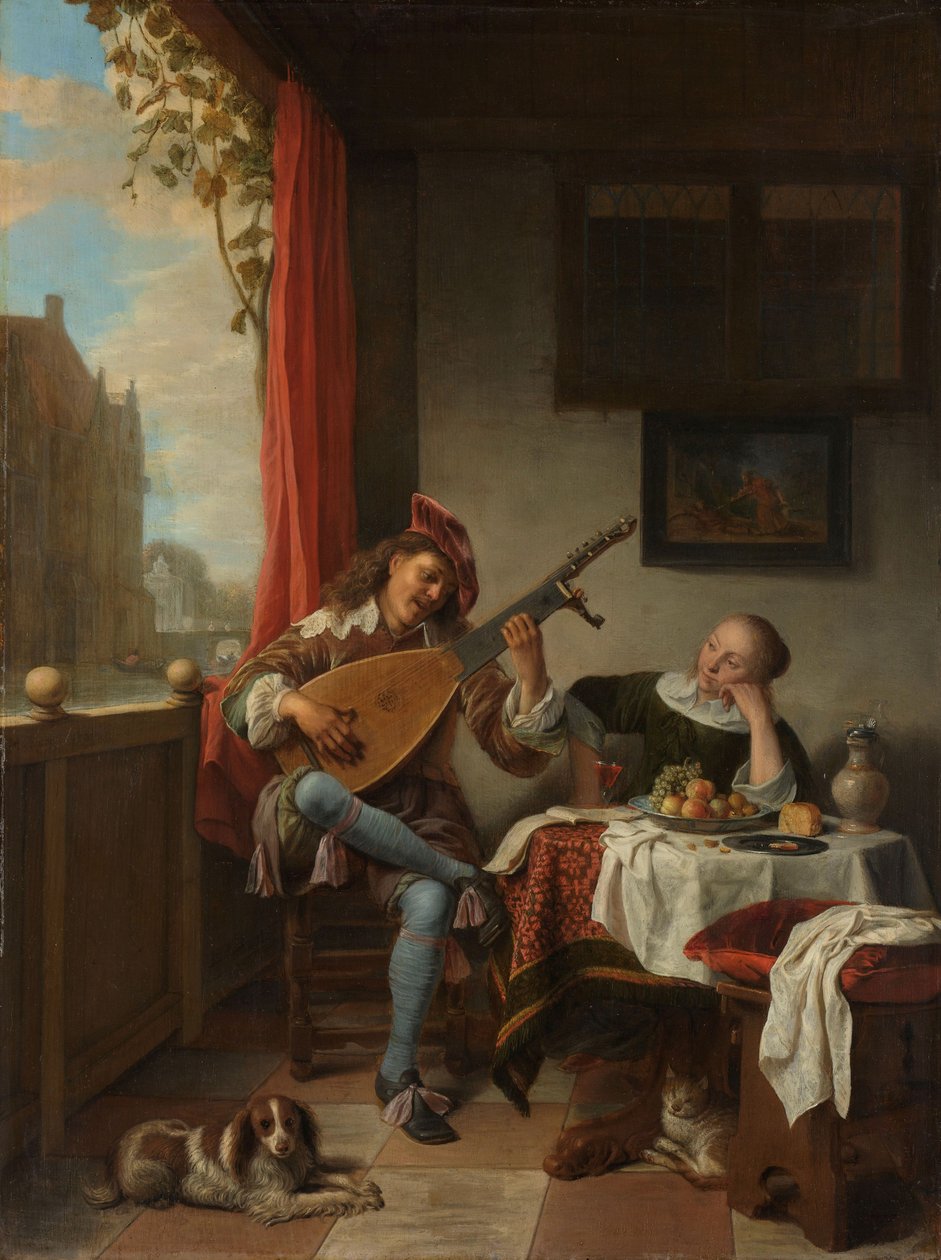 De Luitspeler door Hendrik Martensz Sorgh