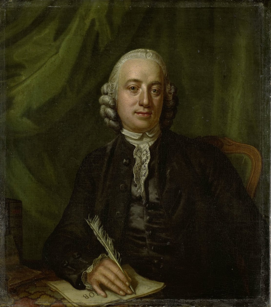 Portret van Pieter Meijer, uitgever en boekverkoper in Amsterdam door Hendrik Pothoven (attributed to)