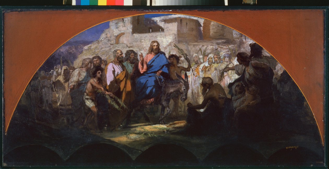 De intocht van Christus in Jeruzalem door Henryk Siemiradzki