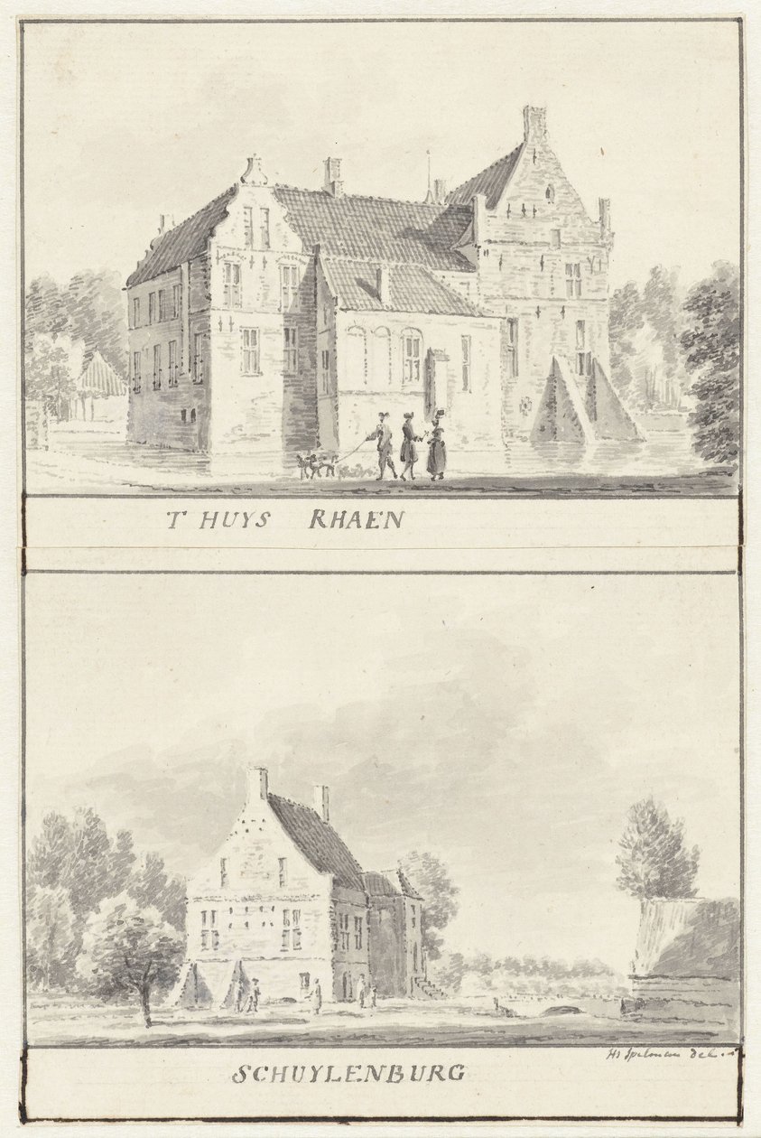 De havezathes Rhaan en Schuylenburg in Salland, Overijssel door Hendrik Spilman