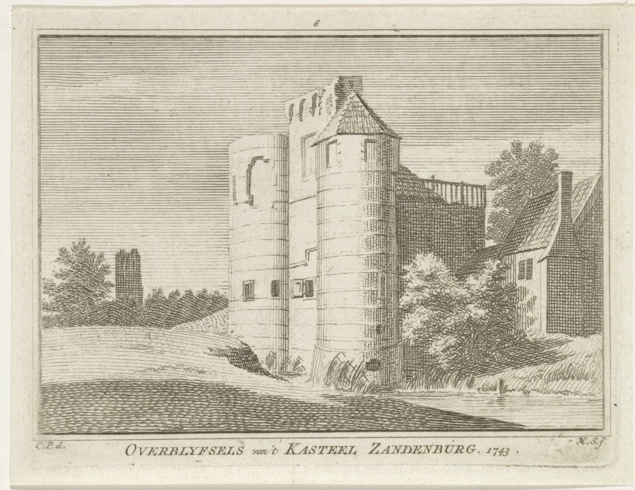 Ruïne van kasteel Zandenburg, Veere door Hendrik Spilman