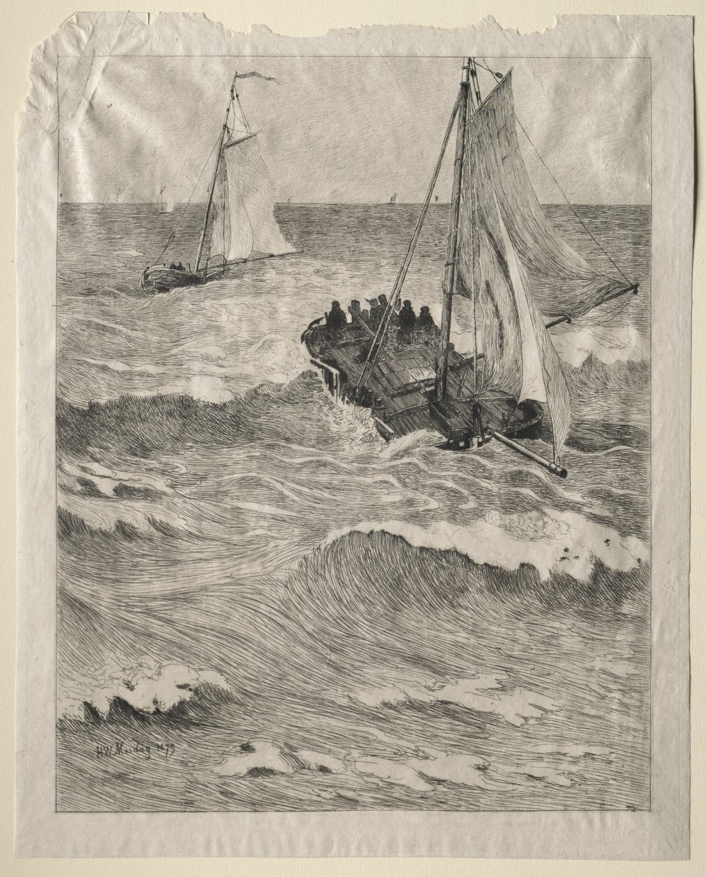 Mariene scène door Hendrik Willem Mesdag