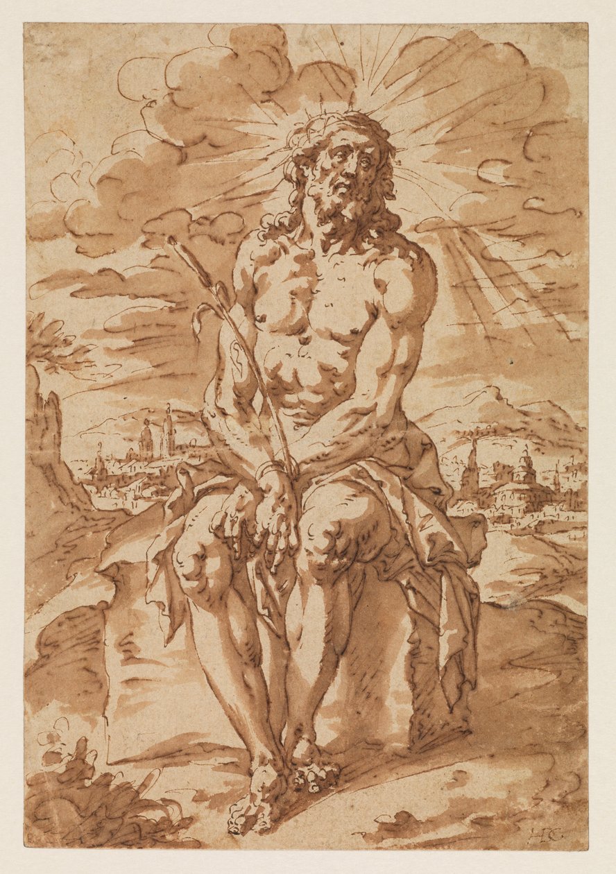 Man van Smarten - Ecce Homo, 1585-1630 door Hendrick de Clerck