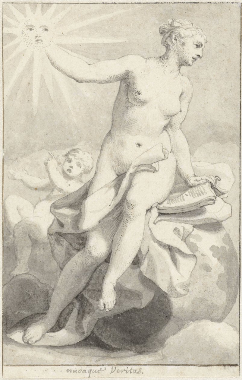 Zittende allegorische vrouwenfiguur door Hendrik van Limborch