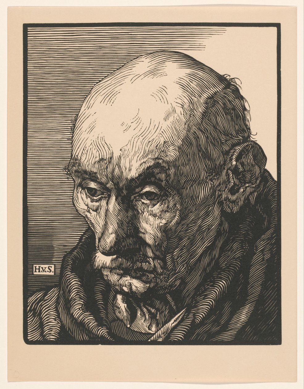 Portret van een onbekende oude man door Hendrik van Straten