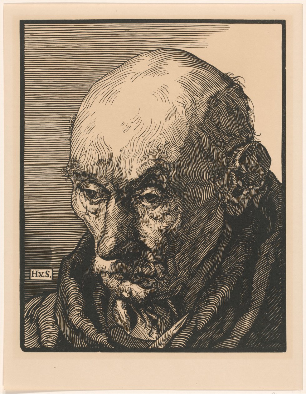Portret van een onbekende oude man door Hendrik van Straten