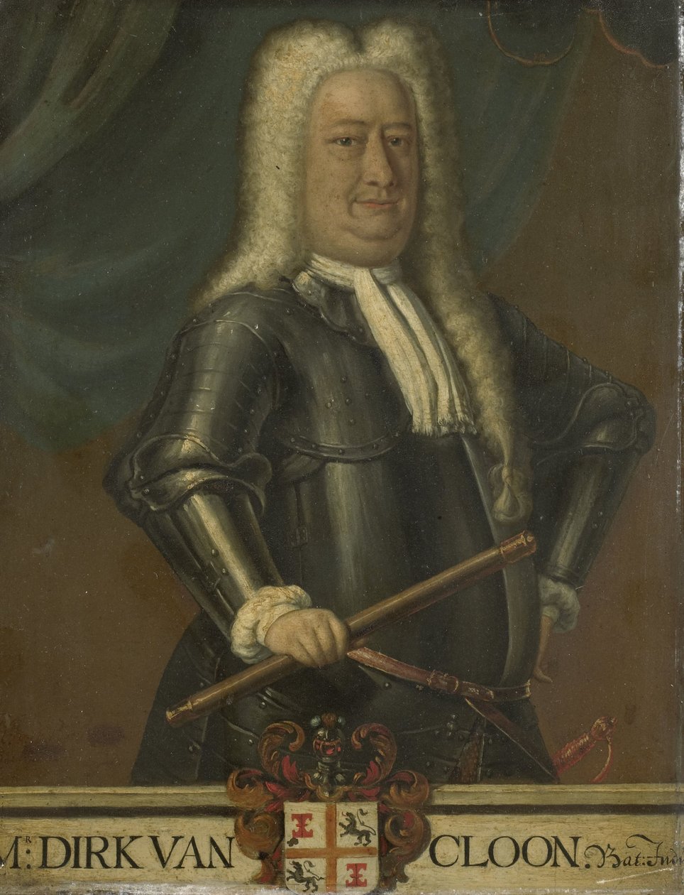 Portret van Dirk van Cloon, Gouverneur-Generaal van Nederlands-Indië door Hendrik van den Bosch (free after)