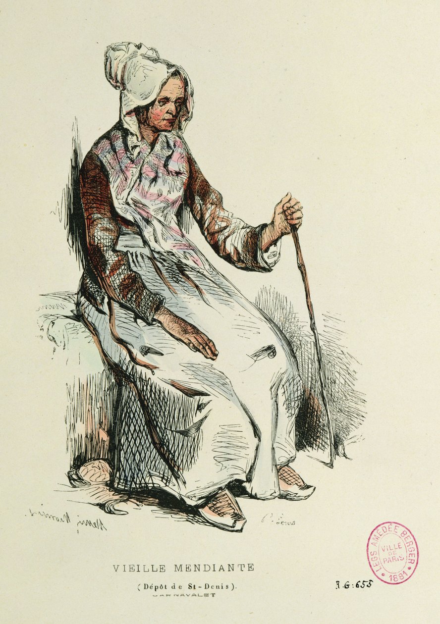 Oude Bedelares door Henri Bonaventure Monnier