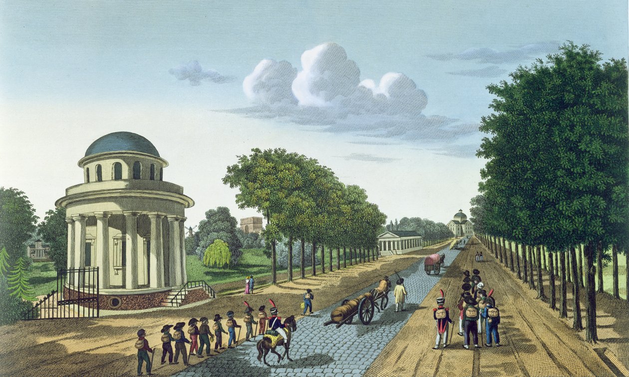 Het Parc Monceaux, c.1815-20 door Henri Courvoisier Voisin