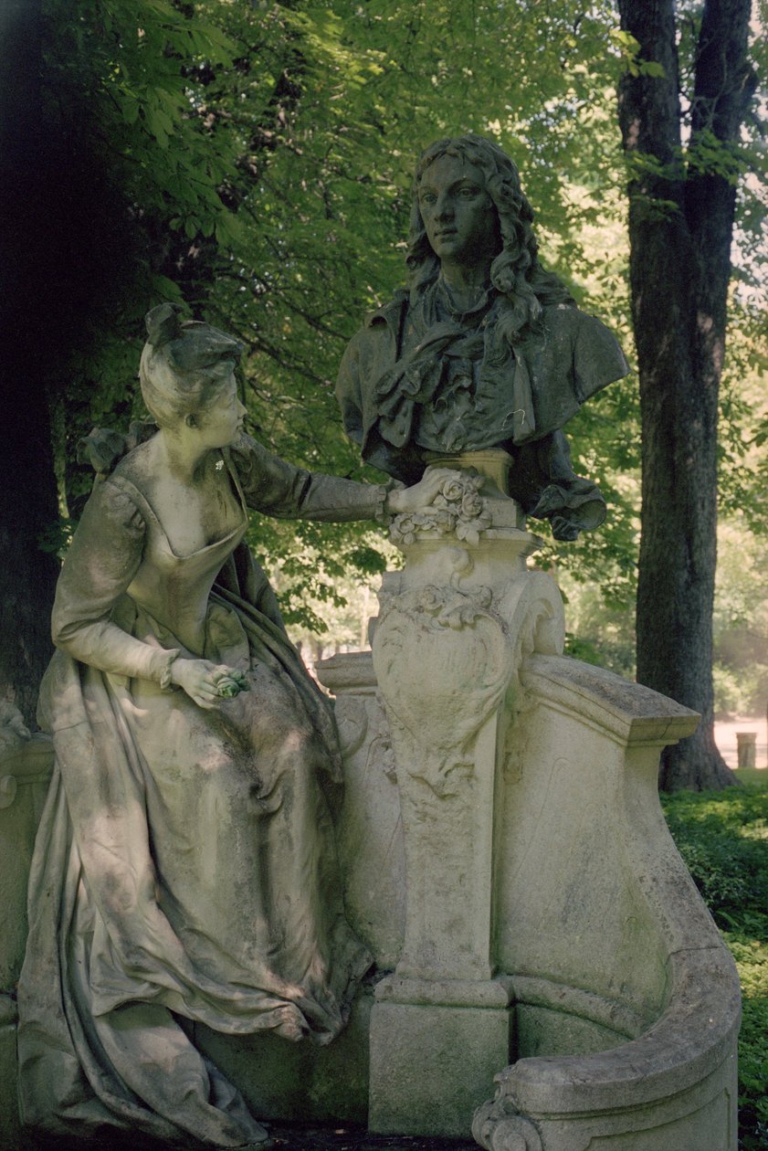 Monument gewijd aan Jean Antoine Watteau, 1896 door Henri Desire Gauquie