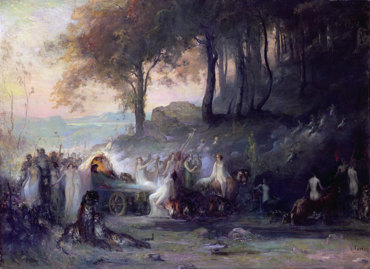Een heidense processie, 1896 door Henri Foreau