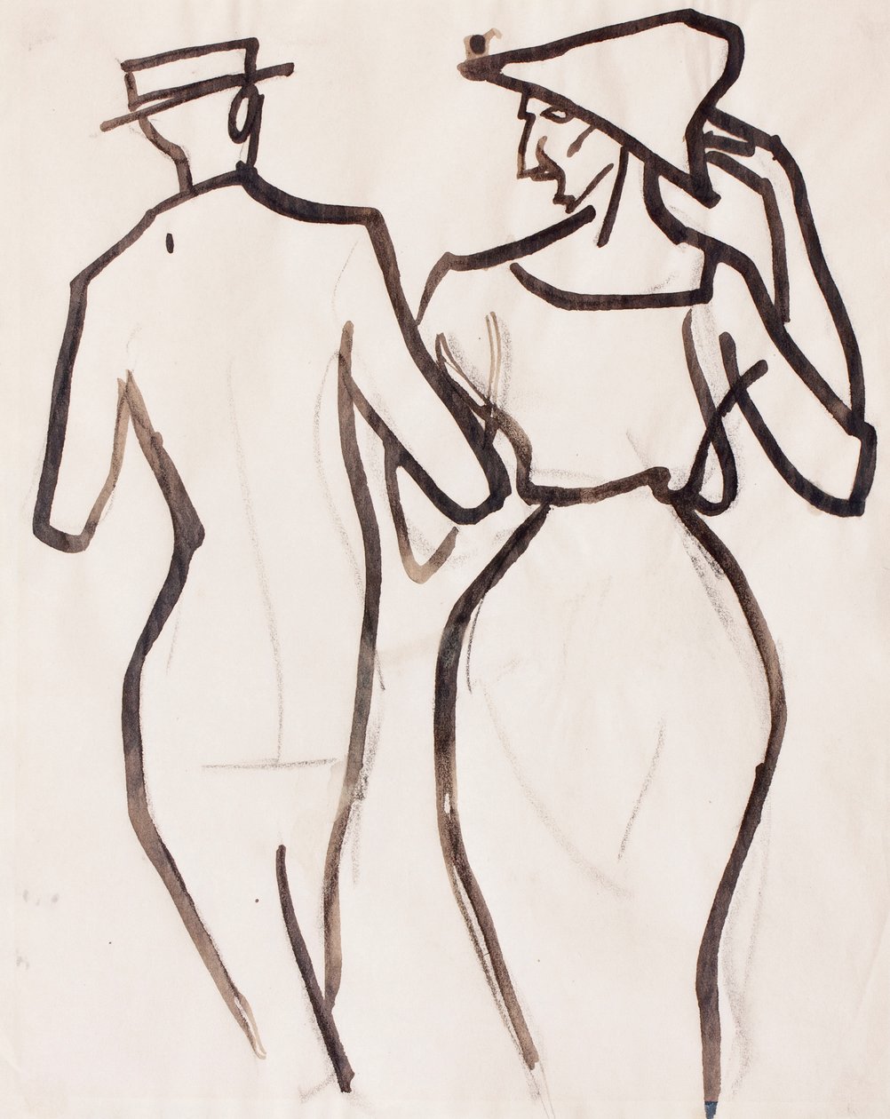 Wandelend Koppel door Henri Gaudier Brzeska