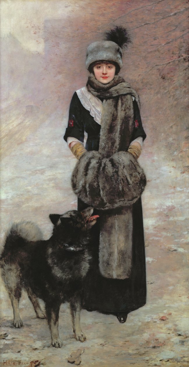 Portret van Colette Gervex, Dochter van de Kunstenaar, 1910 door Henri Gervex