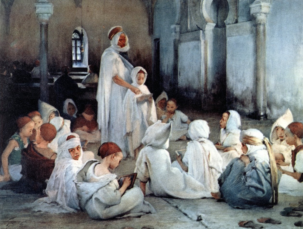 Een Arabische school in Tlemcen door Henri Jules Jean Geoffroy