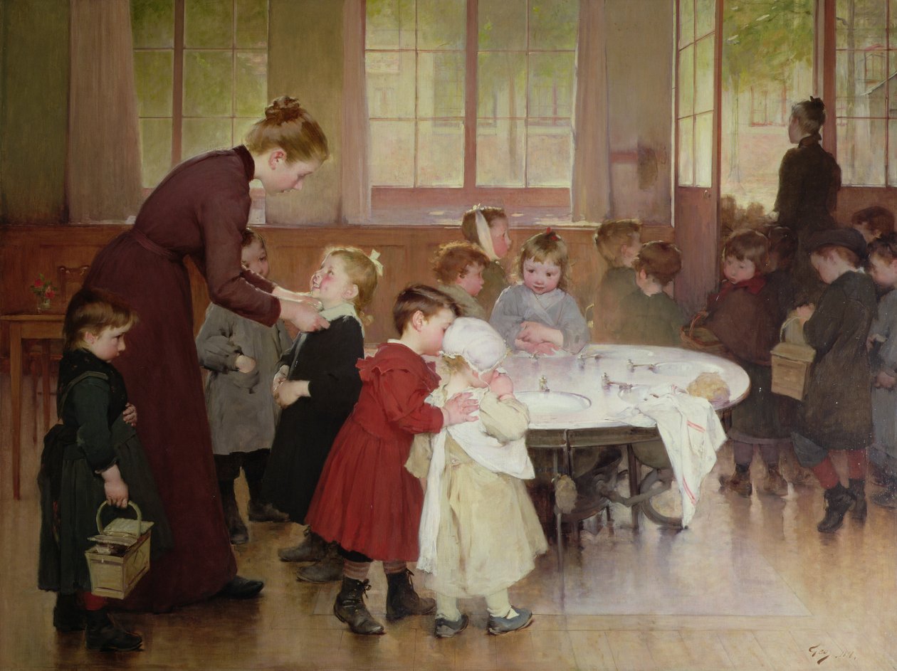 Kleuterschool, 1898 door Henri Jules Jean Geoffroy