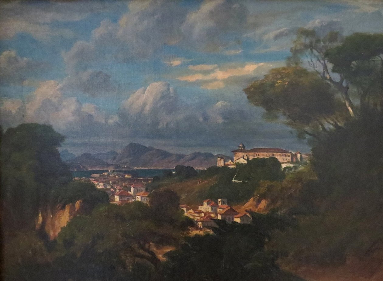 Uitzicht op het Convento de Santa Teresa, gezien vanaf Paula Matos door Henri Nicolas Vinet