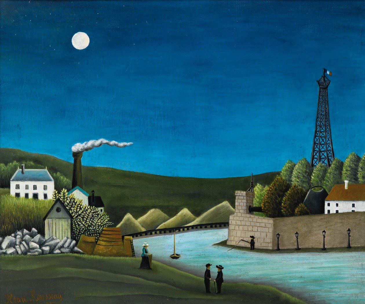 De Seine bij Suresnes door Henri Rousseau