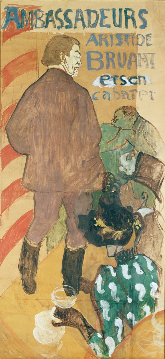 Ambassadeurs, Aristide Bruant en zijn Cabaret door Henri de Toulouse Lautrec