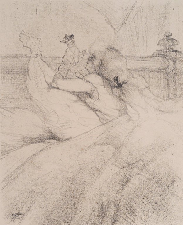 In Bed door Henri de Toulouse Lautrec