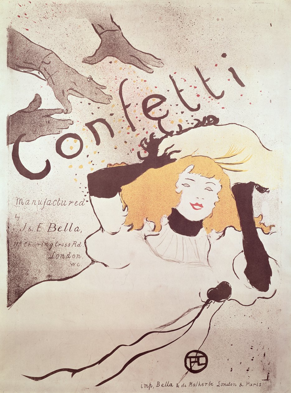 Confetti, 1893 door Henri de Toulouse Lautrec