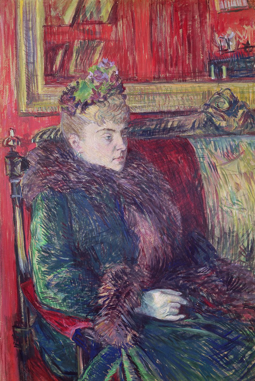 Madame de Gortzikoff, 1893 door Henri de Toulouse Lautrec