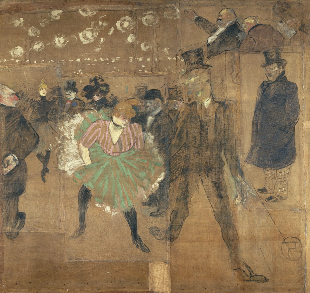 Panneaux voor de barak van de Goulue, op de Foire du Trône in Parijs door Henri de Toulouse Lautrec
