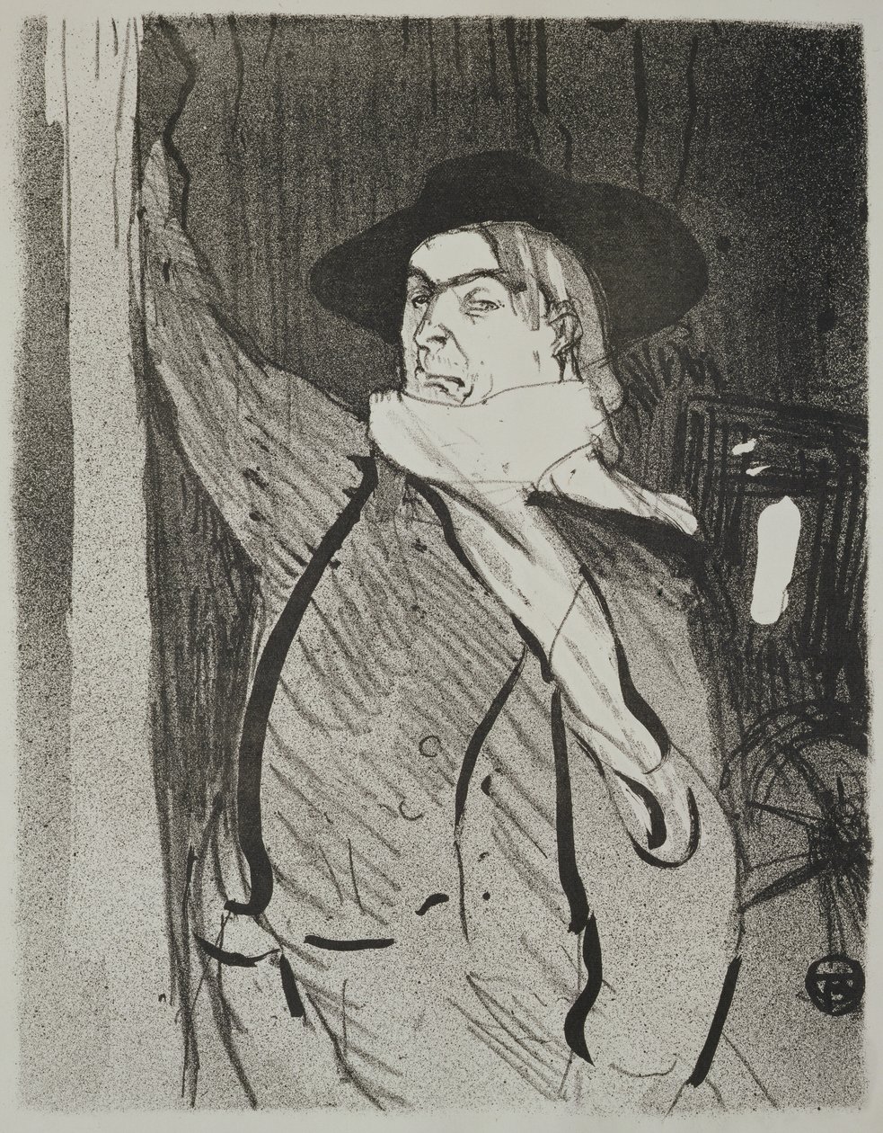 Portret van Aristide Bruant (ca. 1895-1900) door Henri de Toulouse Lautrec