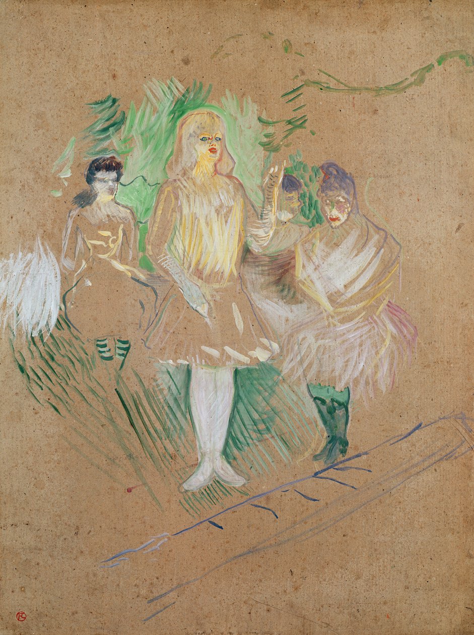Drie figuren bij de Folies-Bergère, 1894 door Henri de Toulouse Lautrec
