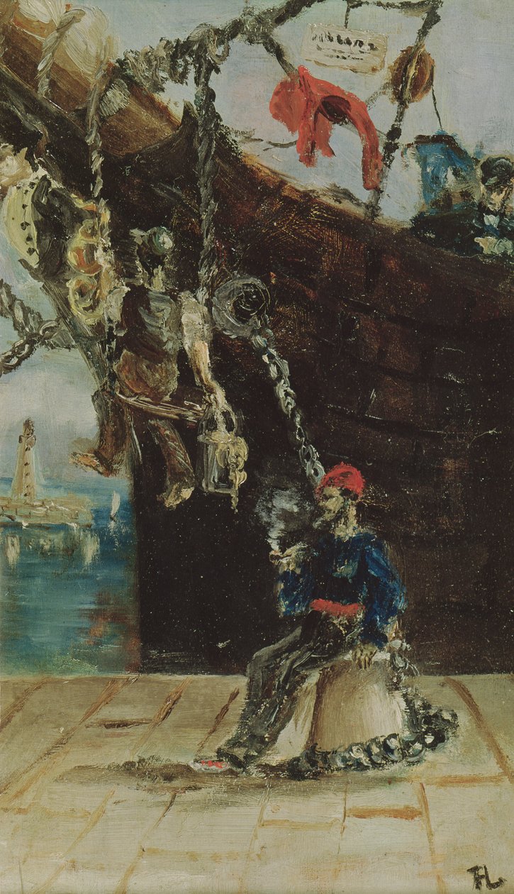 Een Zeeman op een Kade, 1880 door Henri de Toulouse Lautrec