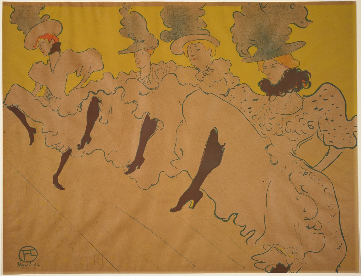 Mademoiselle Eglantines Troupe, 1896 door Henri de Toulouse Lautrec