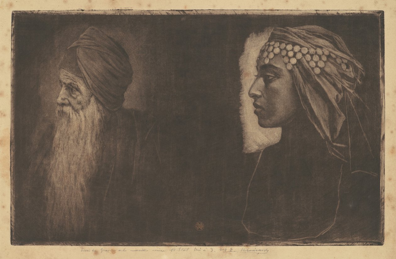 Salomon en Cleopatra door Henri-Charles Guérard