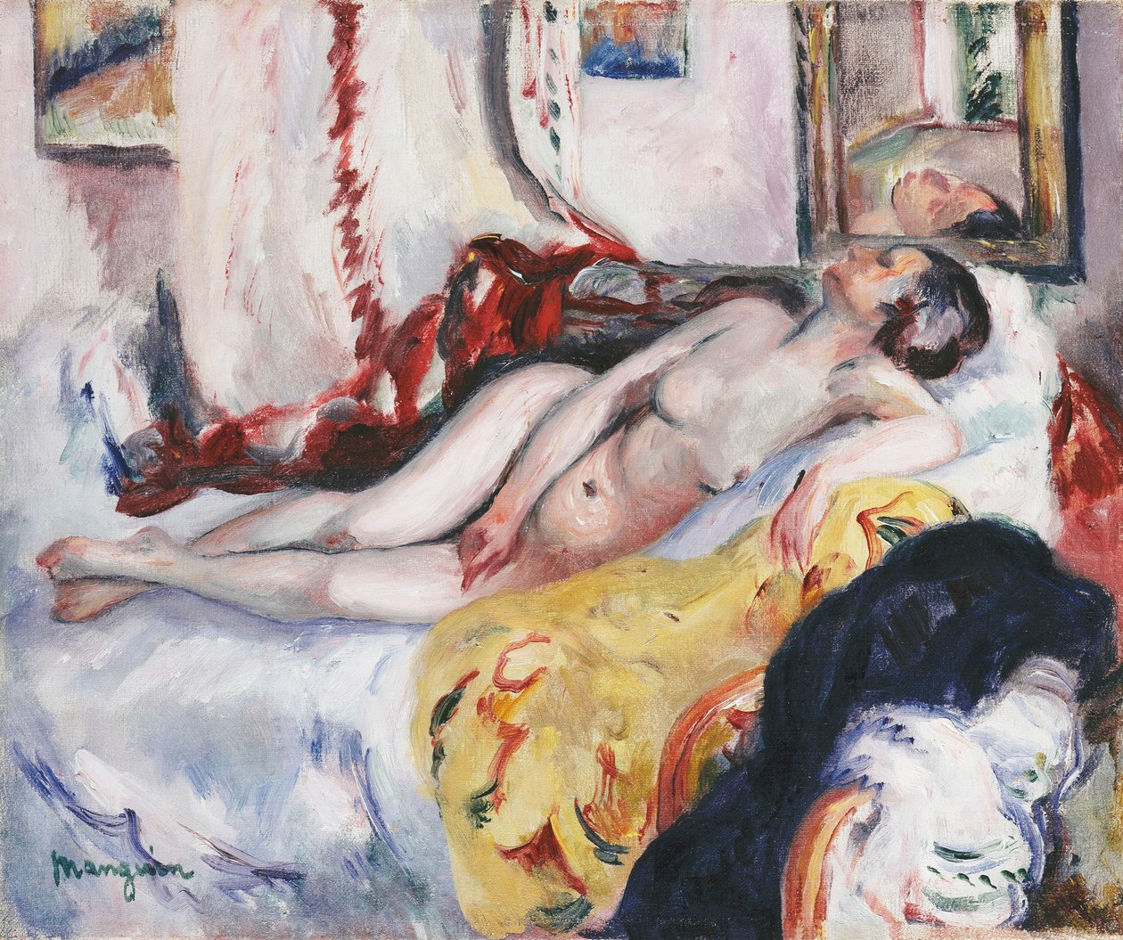 Naakt slapend door Henri Charles Manguin