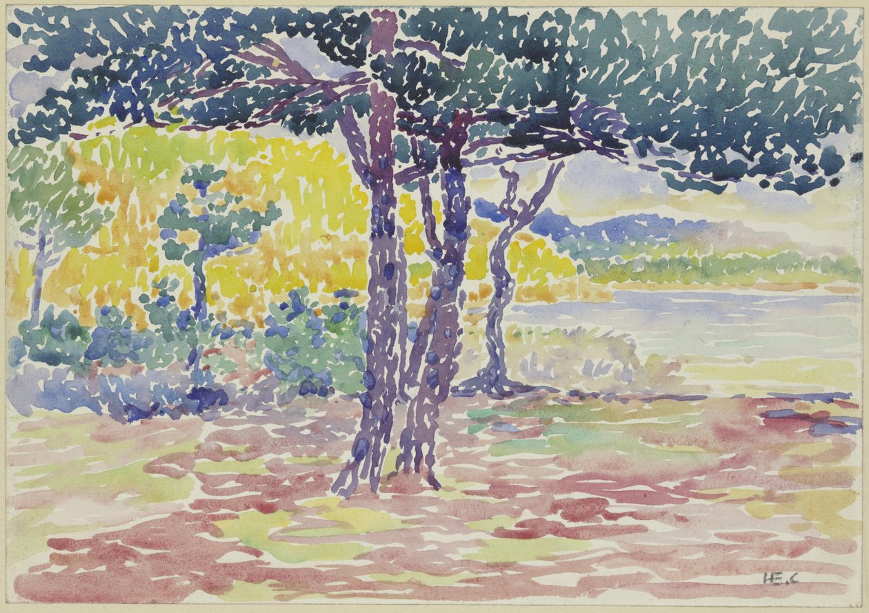 Zee Kusten (zuid Frankrijk) door Henri Edmond Cross