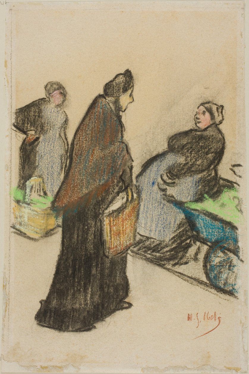 Marktvrouwen door Henri-Gabriel Ibels