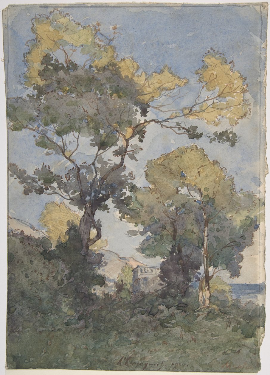 Landschap door Henri-Joseph Harpignies